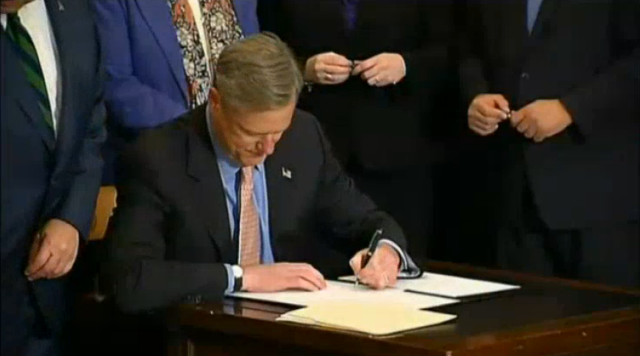 Massachusetts Governor Charlie Baker Signs Bill to Tackle Opioid Abuse (NECN)